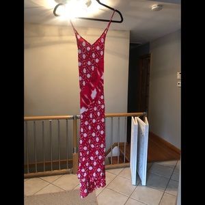 Red midi dress by Velvet